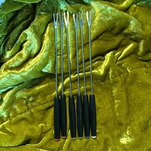 Vintage set of 6 fondue forks